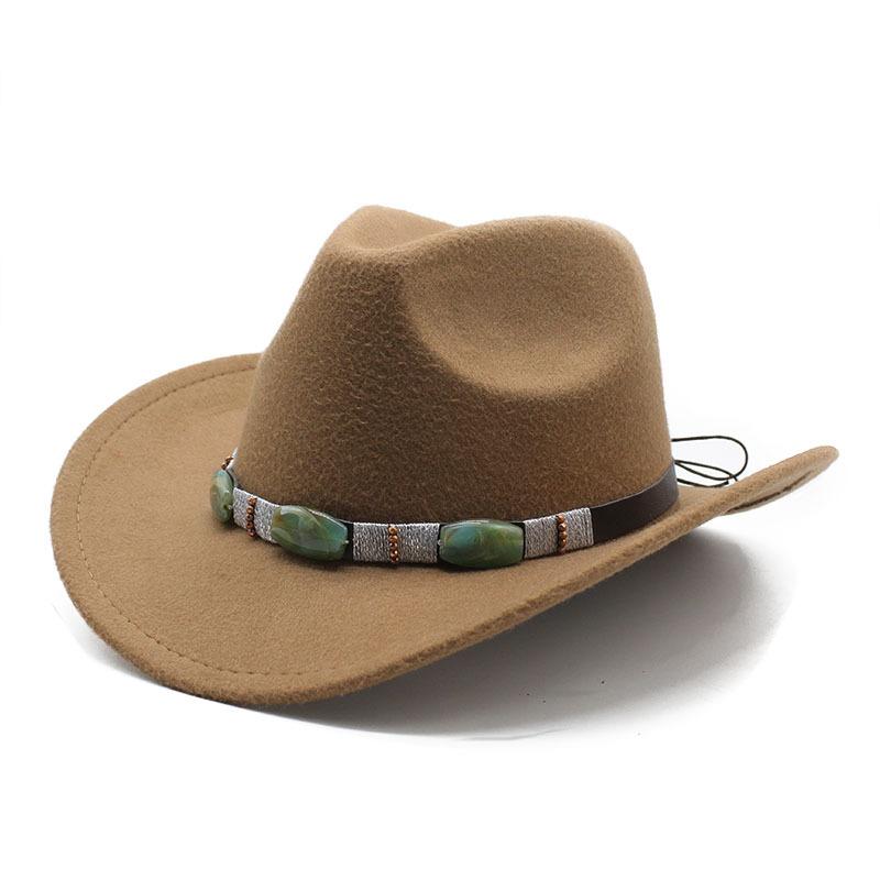 Wind Minority Style Accessories Woolen Western Cowboy Top Hat Men'S And Women'S Couple Hat