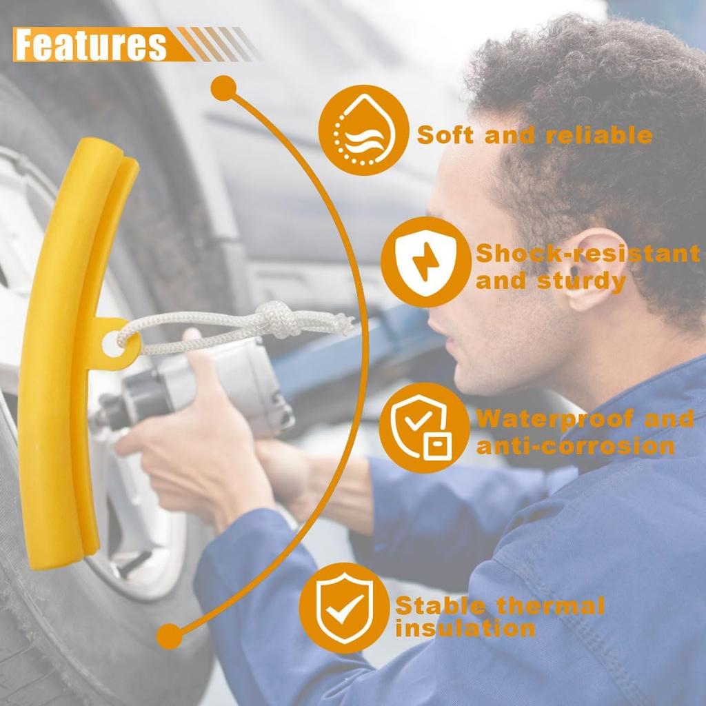 5PCS Car Tire Changing Rim Protector, Tire Changer Guard Edge Savers, Fixing Tire Rim Protective Cover for Wheel Scratch Prevention, Car Accessories