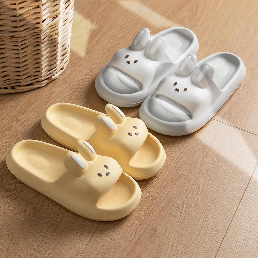 Cartoon Rabbit Women Slippers Summer Beach Thick Bottom Home Slides Comfortable Soft Bathroom Slippers