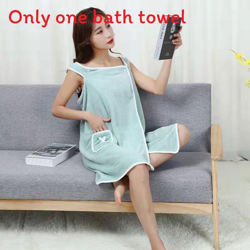 Luxury Coral Fleece Bath Wrap With Absorbent Toweling For Adults Home Spa Use