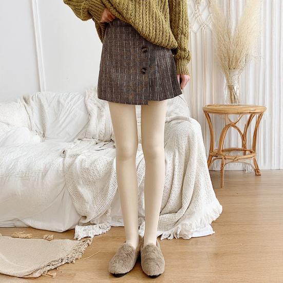 Women Pantyhose High Elasticity Tight Fit Body Curve Enhancing Bottom Pants Autumn Winter Velvet Lined Leggings