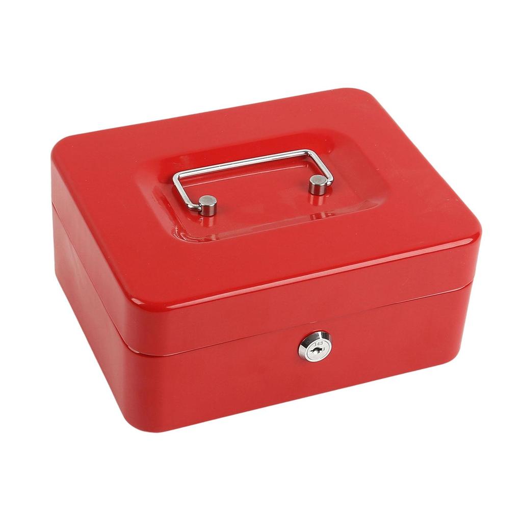 Metal Cash Box with Lock Case Container with Keys for Kids Girls Boys Prizes
