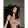 Garis Fashion Ins Sexy Style Print Mesh See-through T-shirt Female 2025 Summer New Arrival Slim Fit Slimming Top