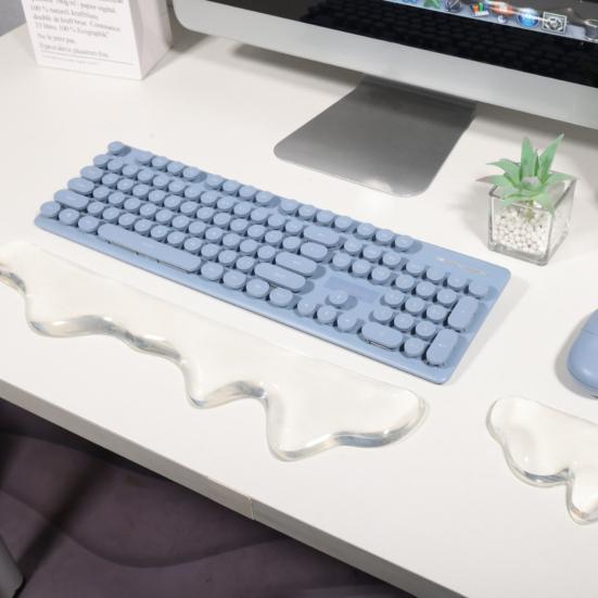 2 ks Sada gelových opěrek zápěstí Průhledná podložka pod zápěstí pro klávesnici s opěrkou zápěstí pro myš Ergonometrická podložka pro podporu zápěstí ruky pro počítačový notebook Kancelář Hraní