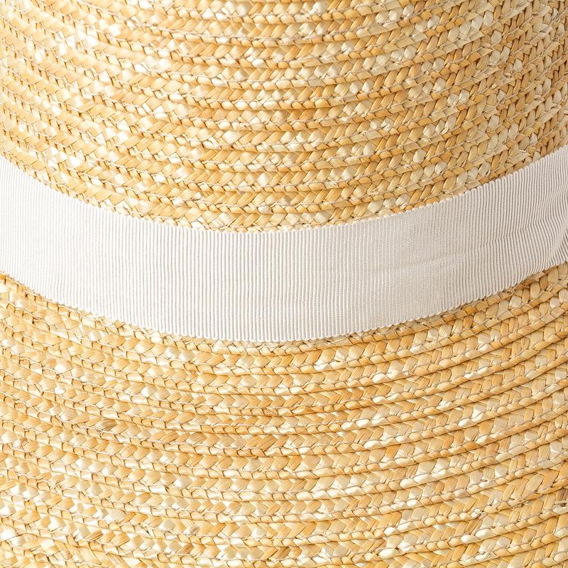 01907-HH7266 Handmade Straw Model Show Long Ribbon Lady Sun Cap Women Leisure Beach Holiday Hat