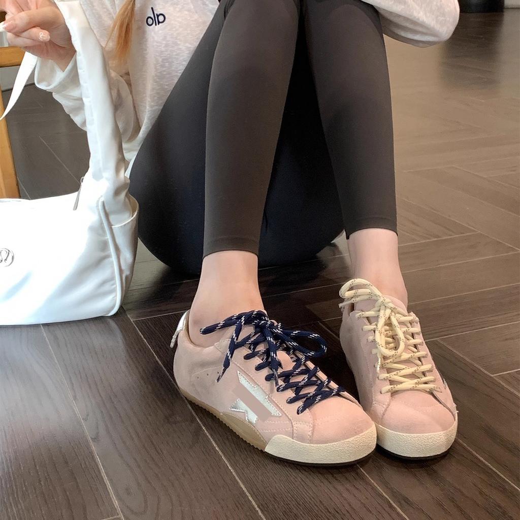 Gg Home Old Retro Star Small Dirty Shoes Women's Board Shoes New Versatile Casual Color Matching Straps Thin Sole Forrest Gump Shoes Women