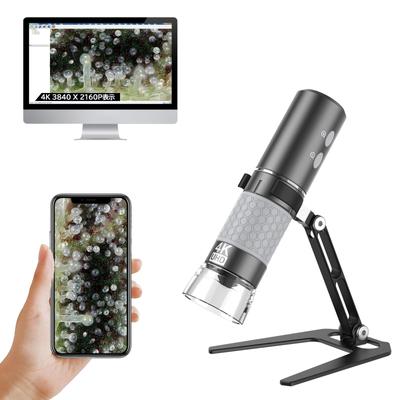 Ninyoon USB Microscope 4K WiFi Microscope Improved Stand Compatible with iPhone Android USB Digital Microscope Wireless HD Endoscope Compatible with