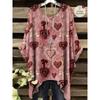Fashion New Arrival Plus Size Bastet Egyptian Cat Goddess Print Women's Top Elegant Casual Style Round Neck Long Sleeve T-Shirt