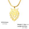 My Shape Crown Lion King Pendent Necklaces for Women Men Animals Charms Choker Snake Chain Stainless Steel Hip Hop Punk Jewelry