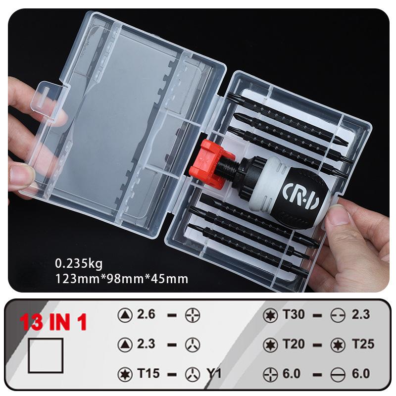 LEFAVOR Ratchet Wrench Screwdriver Set Ratchet Handle Carbon Steel Screwdriver Easy To Carry Tools for Home Repairs