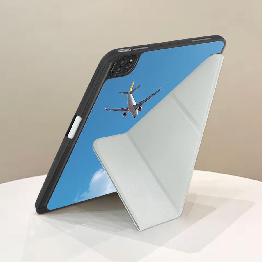 Airplane Gliding In Clear Sky Holder Cover Tablet Case For iPad Pro 11th 10th 9th 8th 7th 12.9inch Mini 6 7 Air 4 5 M3 M2 1 2 M4
