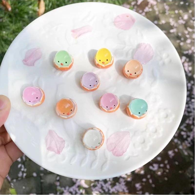 10-200pcs Luminous Eggshell Chick Toy, 10pcs Kindergarten Gift, DIY Resin Micro Landscape Decor, Children's Product