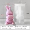 3D Valentine's Day Cartoon Bunny Candle Mold DIY Holding Heart Rabbit Handmade Aroma Candle Plaster Ornament Molds