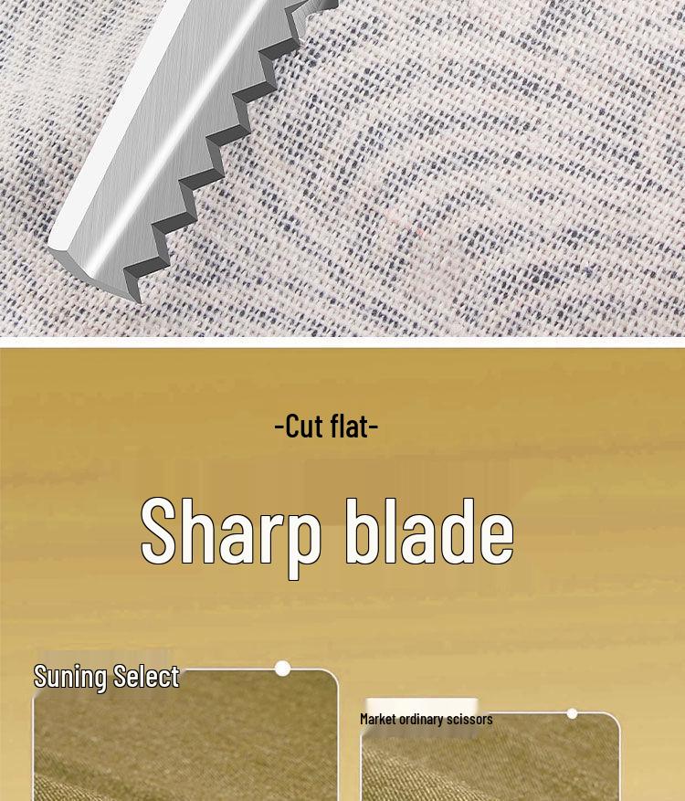 Spitze Overlock Nähschere ohne Nähen: Große Welle Edelstahl Schneiderschere für Kanten