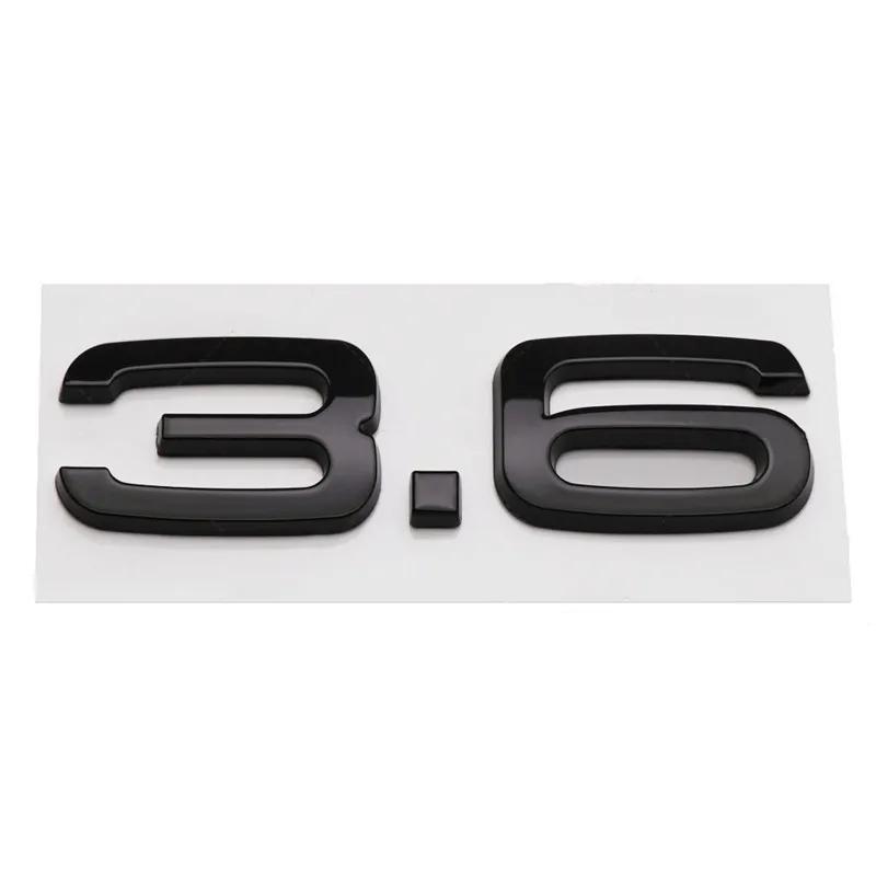 3D ABS 2.4 3.6 4.2 Letter Car Rear Trunk Tailgate Fender Door Badge Emblem Adhesive Sticker For A4 A5 A6 A7 A8 Q3 Q5 Q7
