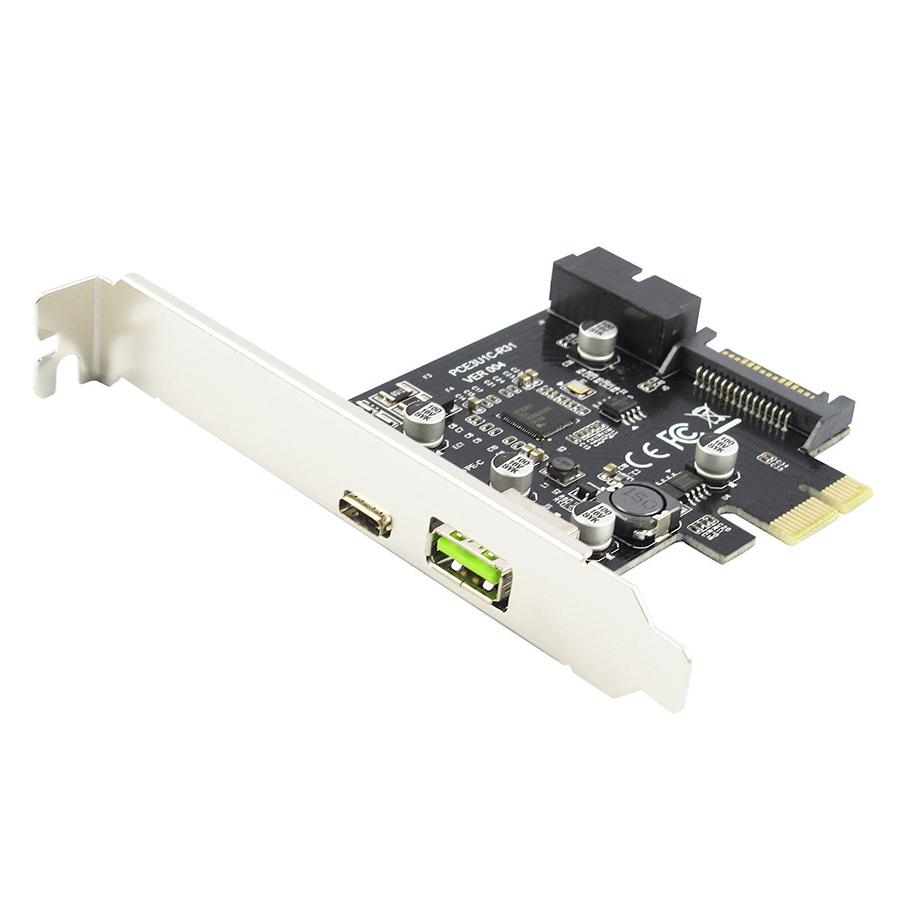 

PCE4USB-R05 USB 3.1 Type-C expansion card 19PIN USB-C GEN 1 (5Gbps) adapter card
