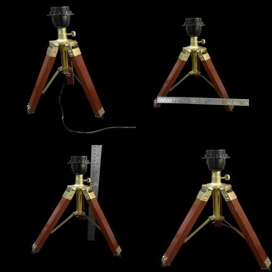 Wooden Tripod Lamp with Jute Shade Unique Table Lamp for Bedroom Office Decor Perfect