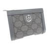 Gucci 760238 Bifold Wallet Gray GG Supreme Canvas/leather Mens