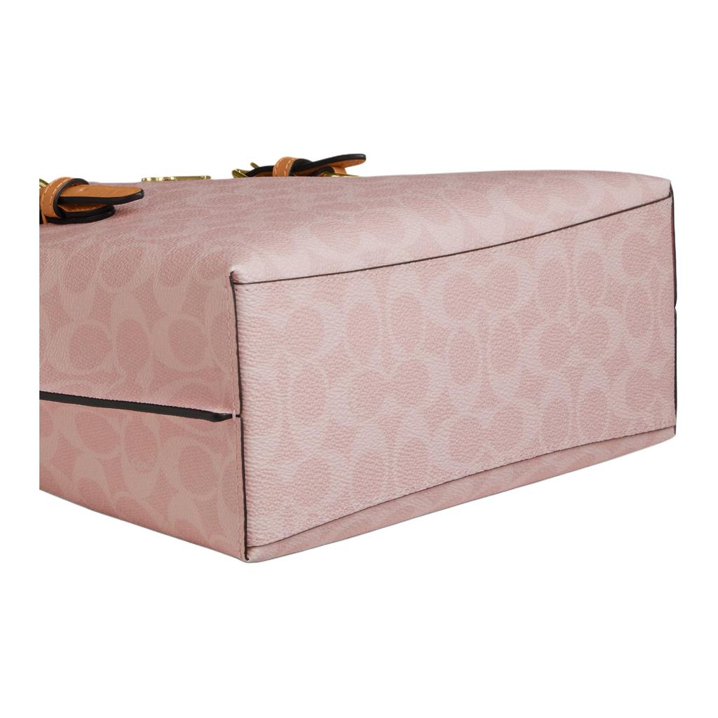Coach Valentýnská limitovaná Mollie 25 Klasický monogram Odnímatelný přívěsek s květinou Taška Tote Bag Dámská taška Tote Bag Třešňově růžová CER24-IMPO