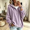 Women's Relaxed Fit Corduroy Half-Button Casual Top
