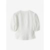 Cc Collect Crinkle Jacquard Shirring Blouse C252msc133