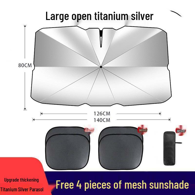 Car Umbrella Sunshade: Heat-Insulating Windshield Shield & Curtain