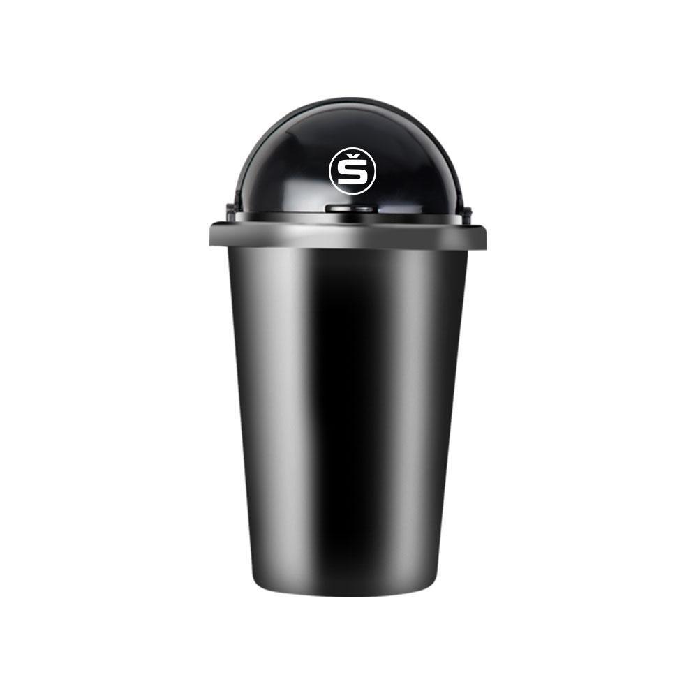 Universal Car Trash Can Storage Box With Rotating Lid Car Leak-proof Car Trash Can For Skoda S Octavia A5 Kamiq VII Yeti Scala  BI7