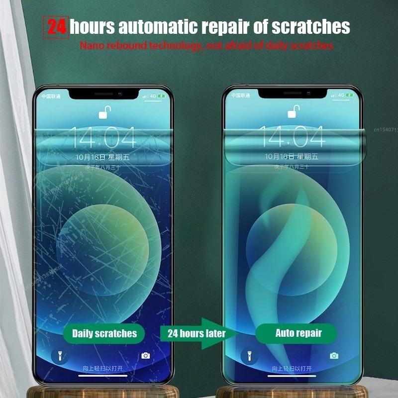 Slim Soft TPU Hydrogel Film Full Cover For iPhone 17Air 17 16 Plus 15 14 Pro Max Screen Protector HD Gel Film iPhone 17 16 13 12 Mini