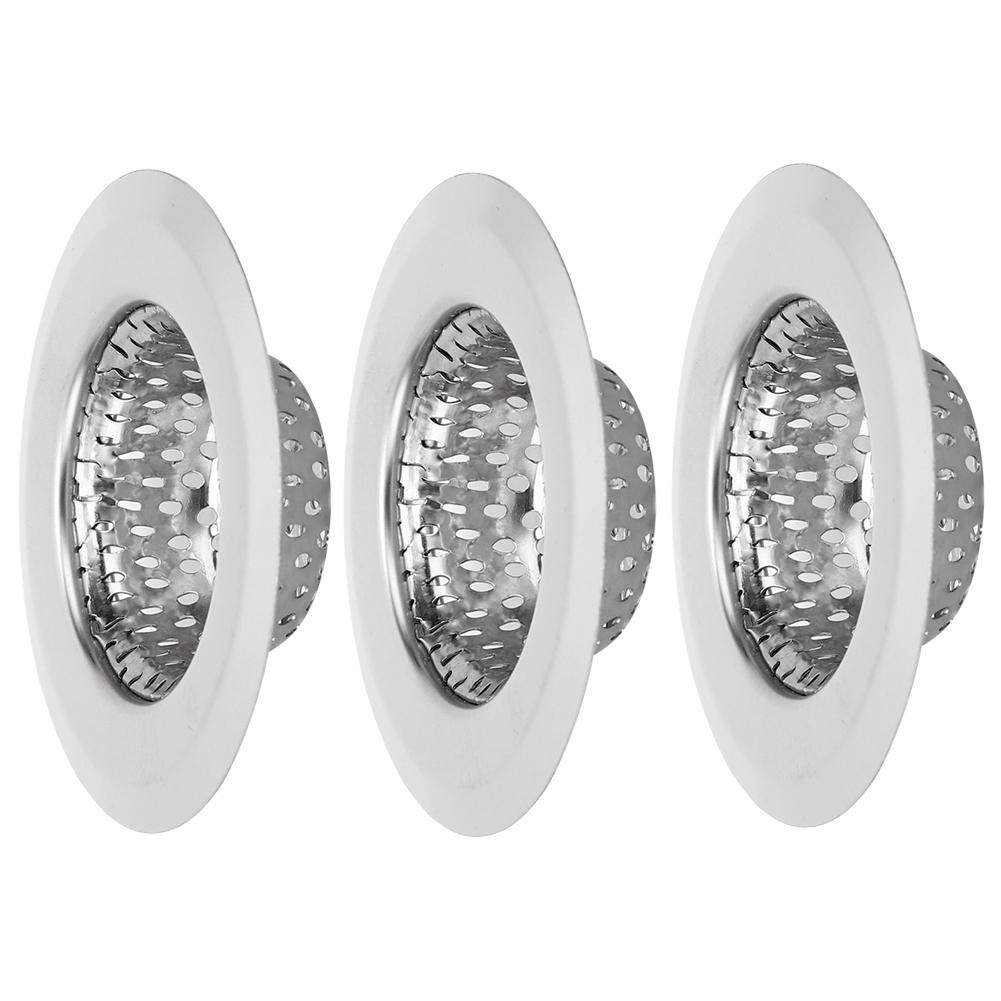 3Pcs Stainless Steel Kitchen Sink Filter Bathroom Sewer Filter Portable StrainersSmall