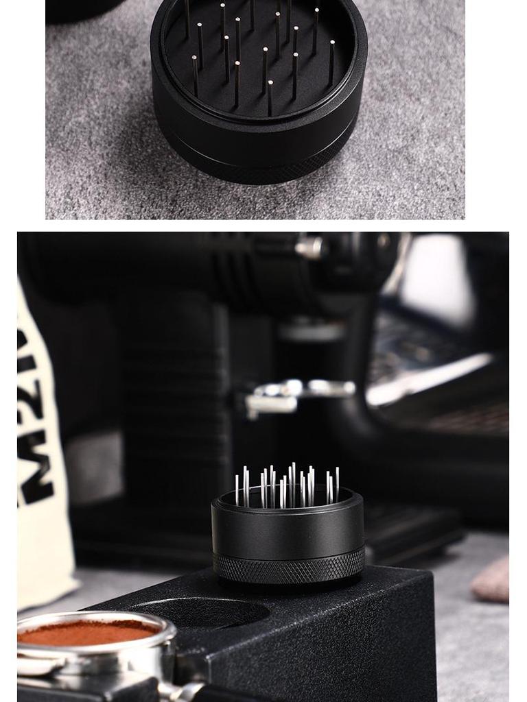 Adjustable Coffee Distributor & Stirring Needle: Breaks Up Clumps and Mixes Coffee Powder