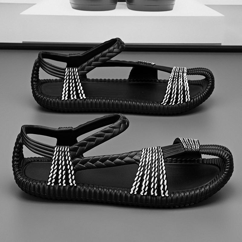 

2025 Retro Roman Sandals Sports Sandals For Men Summer Outdoor Couples Beach Shoes Eva Soft Comfortable Open-Toe Cloud Slippers 46-47 280 MM жовтий
