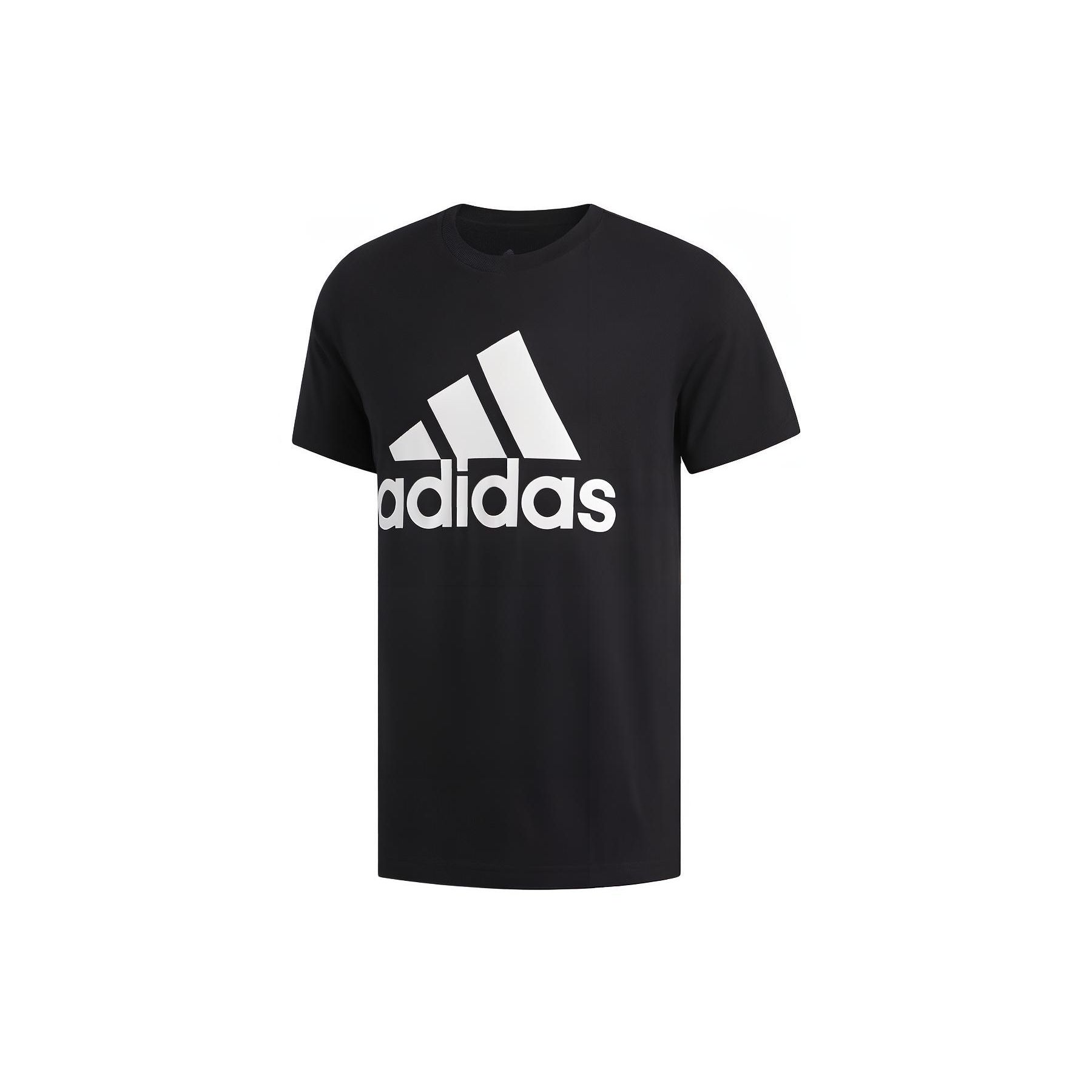 

Adidas Badge Of Sport Tee Letter Print Crew Neck Short Sleeve T-Shirt Men Tops Black ED9605 L