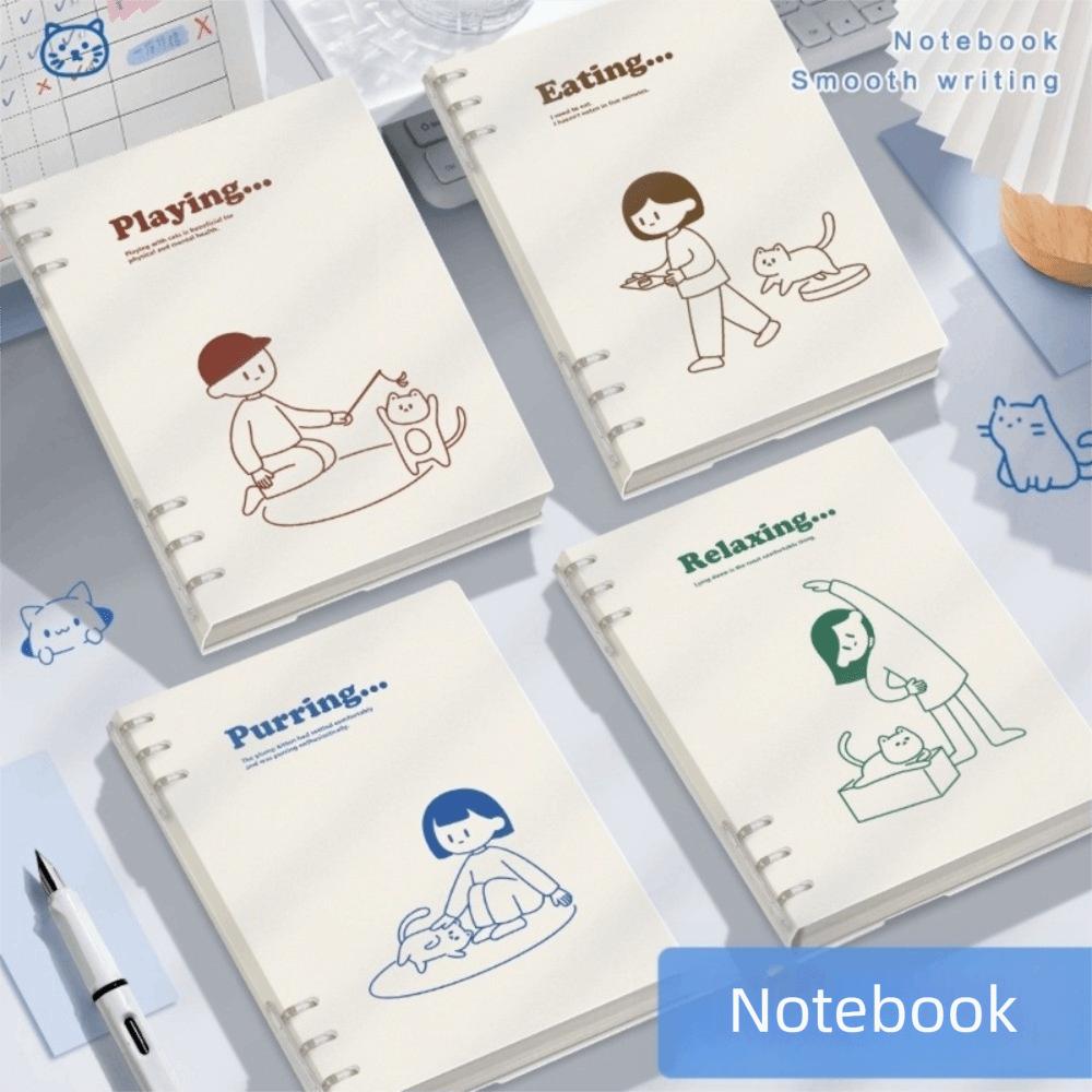 Puppy Binder Notebook A5/B5 Note Book Cute Loose-leaf Notebook  Student Office Stationery