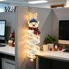 Indoor Festive Lighting for Parties Christmas Magic Spiral Hanging LED Light, Decoration with Unique Seasonal Gifts Lights Porch Entryway Doorway And