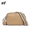 New First-layer Cowhide Shoulder Bag Women's Wide Shoulder Strap Simple Commuting Leather Women's Bag Crossbody Small Square Bag