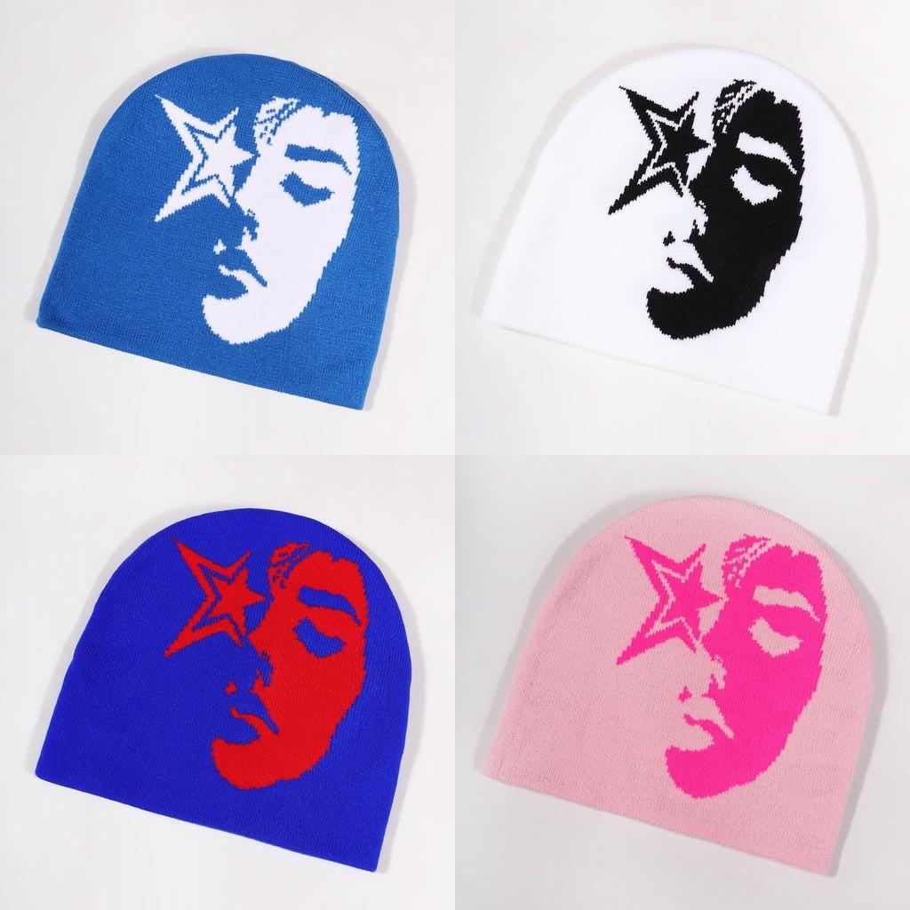 Woman Pattern Knitted Hat With Warm Acrylic Material For Cold Weather Outdoor Use