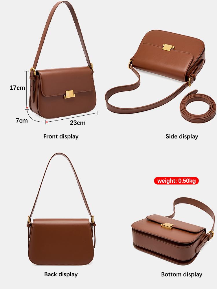 Zency Premium Design Armpit Bag Women's Genuine Leather Handbag 2024 Spring Summer