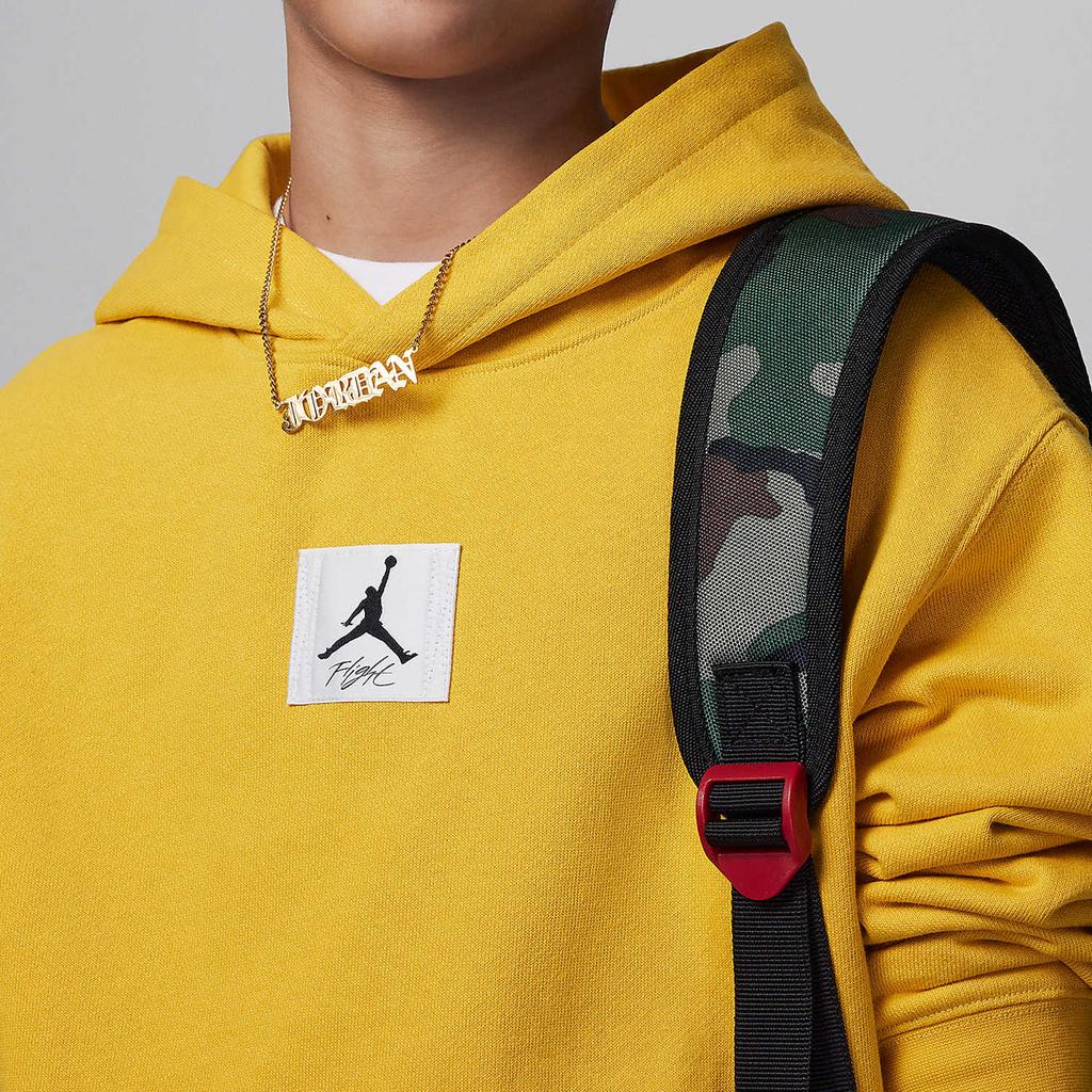 Jordan Essentials Brooklyn Solid Color Hooded Casual Pullover Long Sleeve Sweatshirt Kids sweatshirt Ochre FZ6403-765