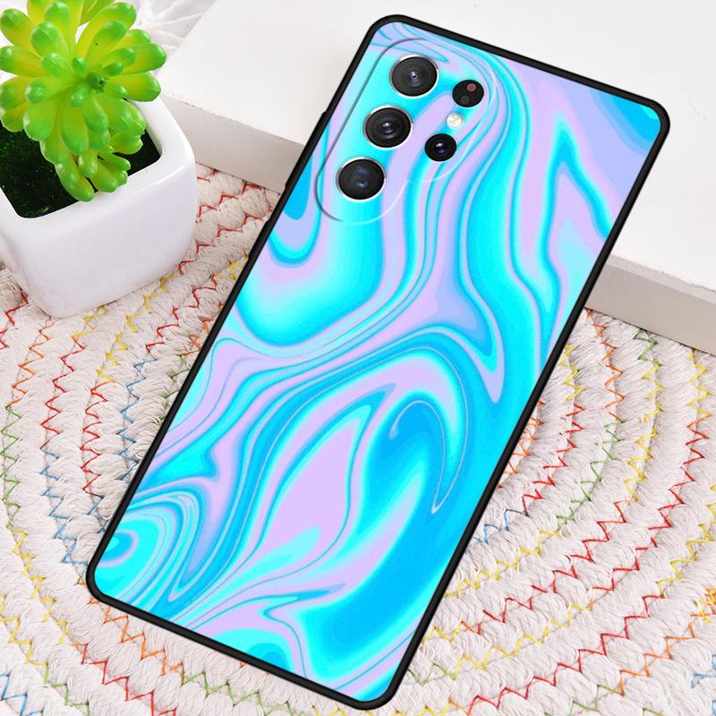 Neon Marble Art Silicone Phone Case For Samsung Galaxy note 10 pro S26 S25 S24 S23 S22 S21 Plus S25Ultra Capa Cover