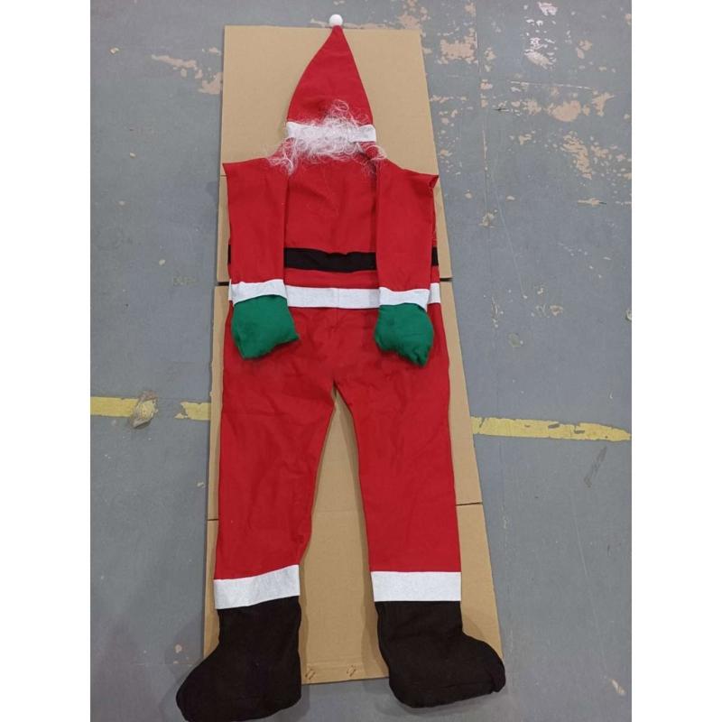 Santa Climbing Ladder Roof Clothes Ornament Suitable for Christmas Outdoor Decor