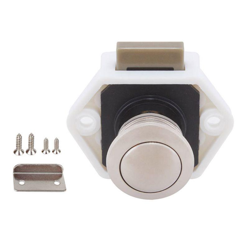 Zinc Alloy Diameter 20mm Camper Car Push Lock RV Caravan Boat Drawer Latch Button door Locks For Furniture Hardware