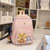 Schoolbag fog sweet waxy doll sweet and cute backpack kindergarten middle and large class bag spring outing research light small backpack