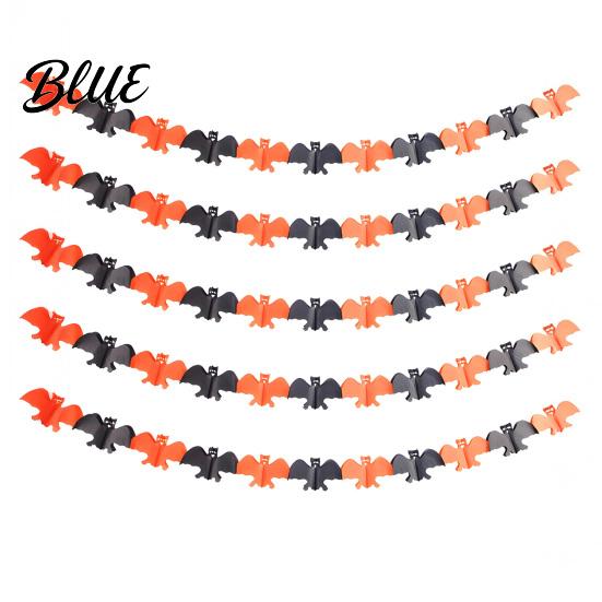 High-quality Halloween Banner 5 Pcs 10FT Banner Spooky Spider Bat Skull Ghost Festive Celebration Pumpkin Hanging Bunting Garland for Party,