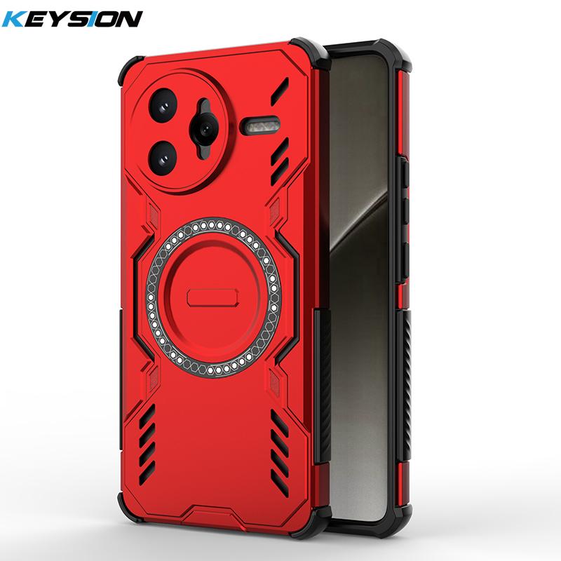 KEYSION Hollow Heat Dissipation Case for POCO F7 Pro F7 Ultra Magnetic Cooling Shockproof Phone Cover for Xiaomi POCO F7 Ultra