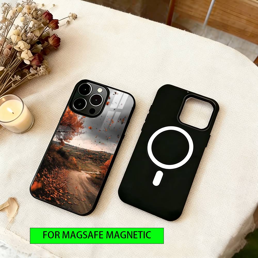 

Atmospheric Phone Case For iPhone17,16,15,14,13,12,11 Plus,Pro Magnetic For Magsafe Wireless Charging iPhone11Pro
