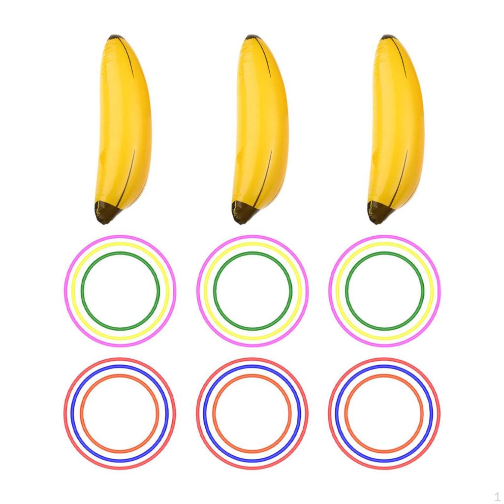 Inflatable Banana Ring Toss Game Bachelorette Party Accessories Decoration Tossing for Birthday