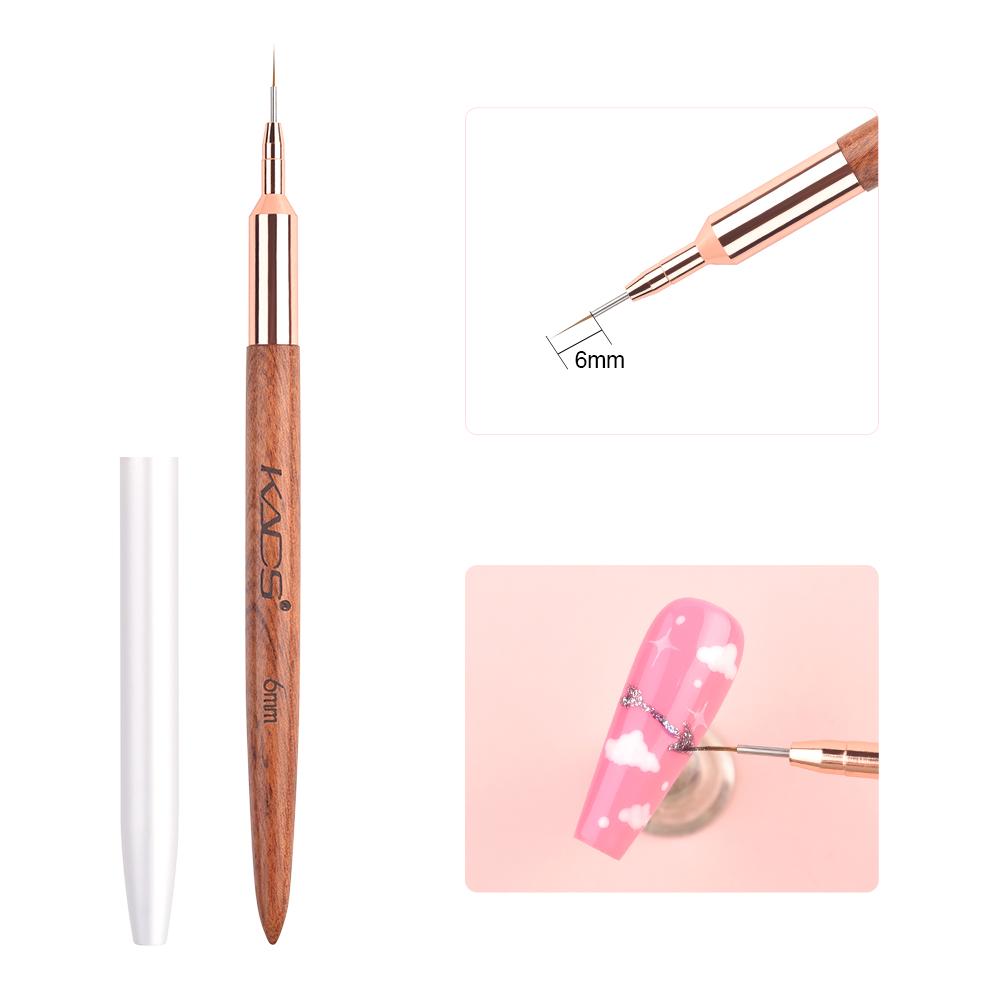 

6/9/12/15/18 мм кисть для подводки ногтей ручка для дизайна ногтей кисть для рисования линий полосатая живопись цветочная ручка кисть для дизайна ногтей DIY маникюрные инструменты 6MM