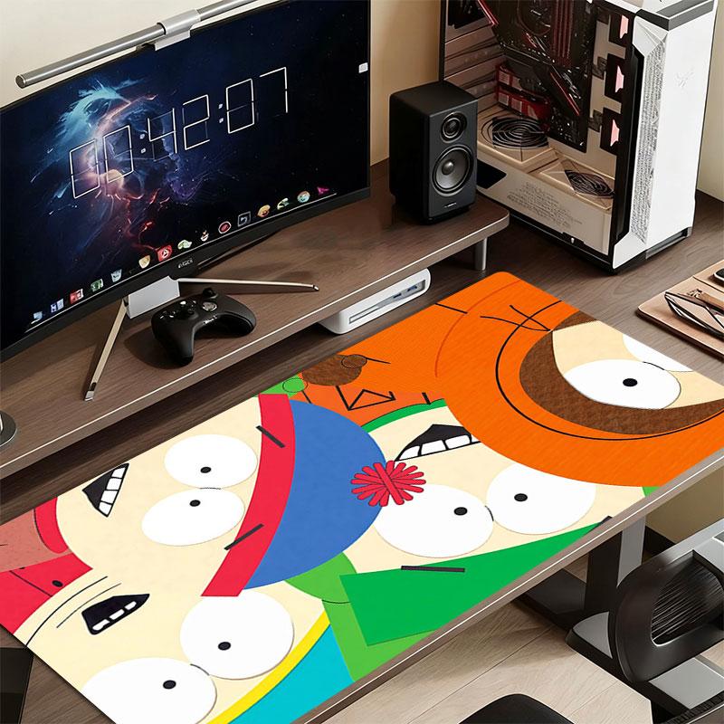 South Park Art Mouse Pad, Large Gaming Desk Mat, Non-slip XXL Mousepad for Laptop & Tablet, Mini PC Playmat with Stitched Edges