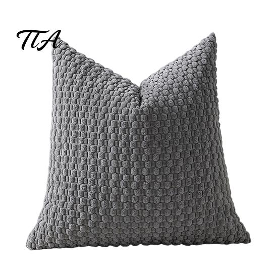 Three Dimensional Texture Pillowcase Corduroy Pillow Cover, Bubble Throw Solid Color Pillowcase, Decorative Sofa Cushion Cover Modern for Couch