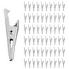Y91A-400 Pcs Silver Tone Metal Alligator Clip Crocodile Clamps